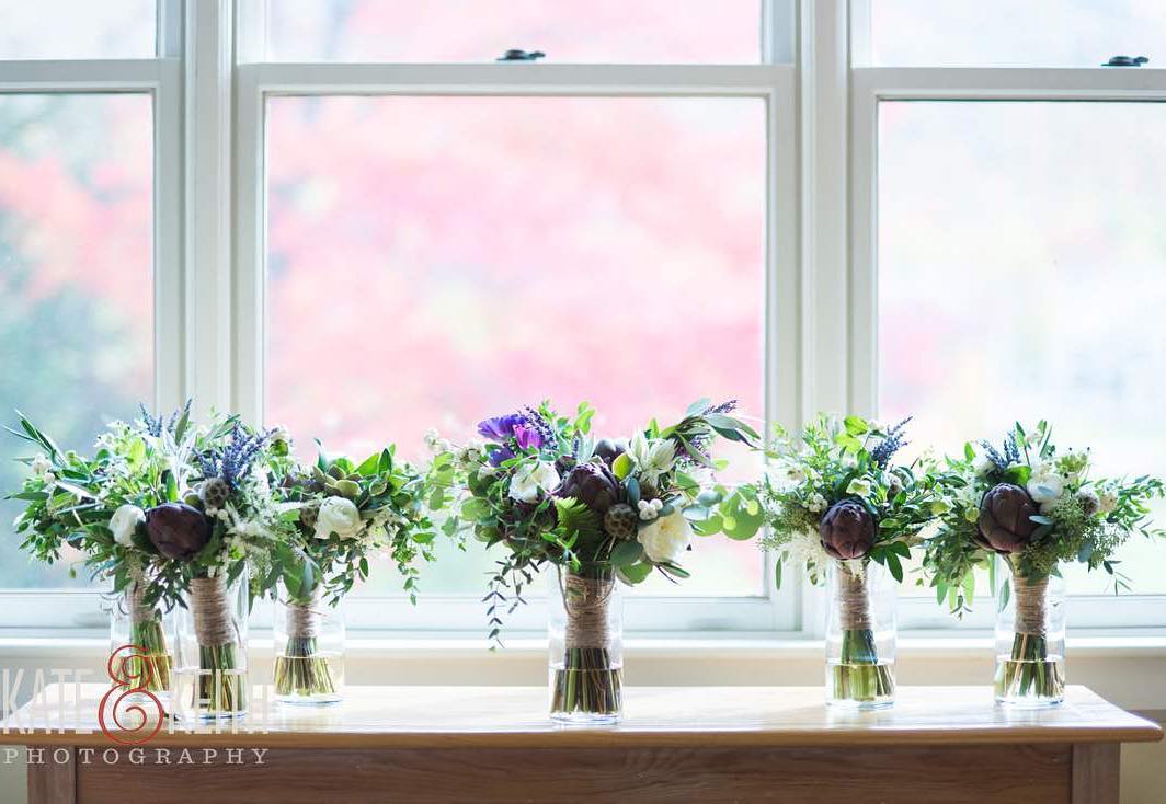 {artichokes I love you}
photo | @kateandkeithphotography 
#artichokes #bouquets #rustic #lavender #purple #anemones #twine #weddingflorist #lotusfloraldesigns #weloveflowers
