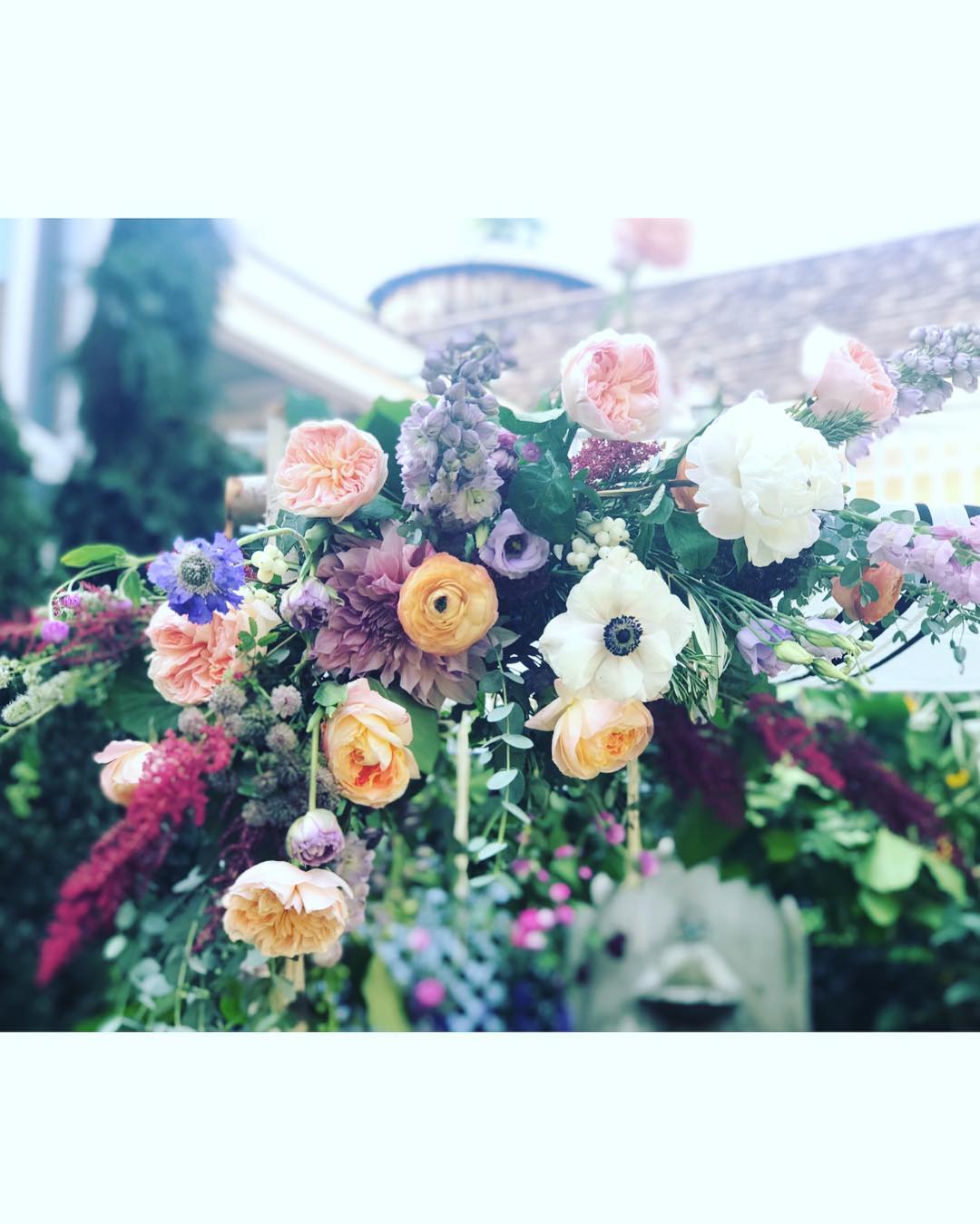 {chuppah}
.
.
#prettyflowers #chuppah #ceremony #ido #love #forever #ceremonydecor #gardenstyle #englishgarden #pastels #peach #lavender #lotusfloraldesigns #weddingdesign